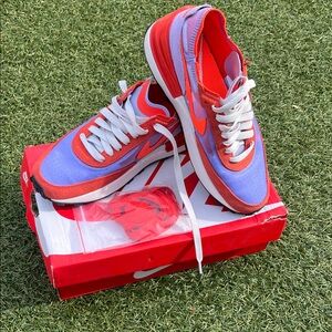 Nike Orange & Lavender Low-Top Sneakers with White Accents